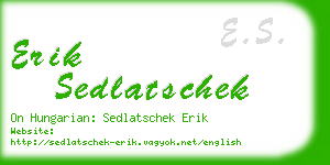 erik sedlatschek business card